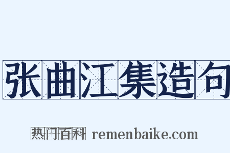 张曲江集造句是什么意思的图片